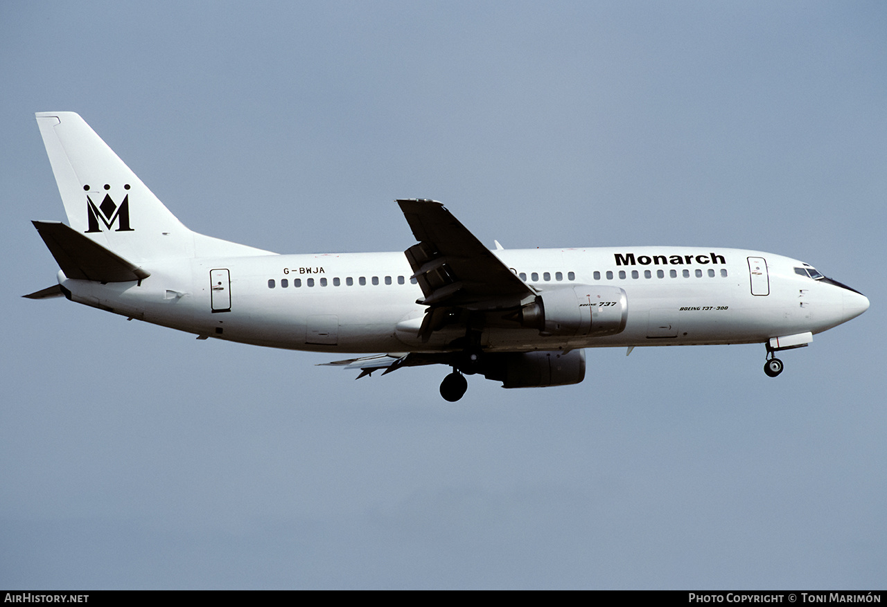 Aircraft Photo of G-BWJA | Boeing 737-3Y0 | Monarch Airlines | AirHistory.net #213869