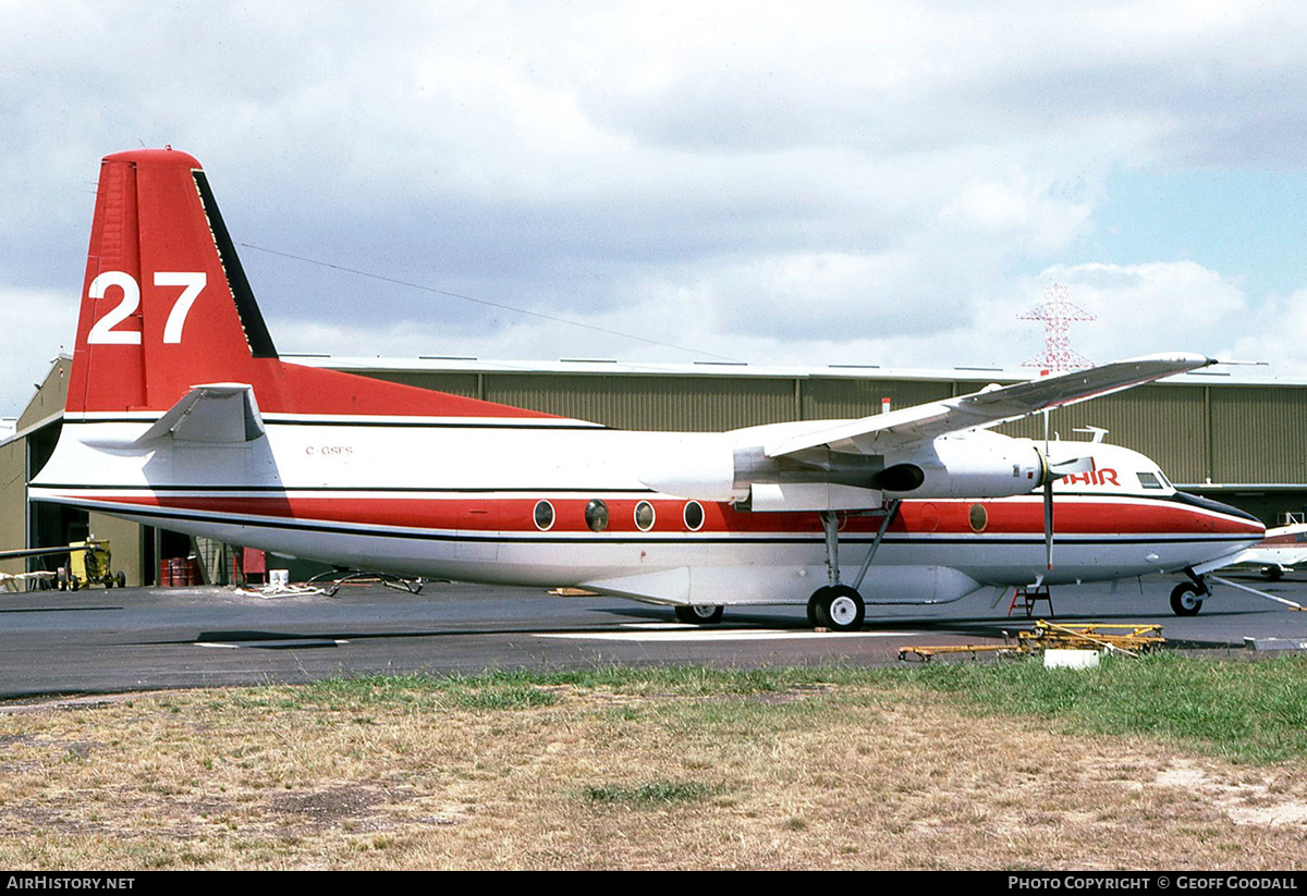 Aircraft Photo of C-GSFS | Fokker F27-600/AT Friendship | Conair Aviation | AirHistory.net #213923