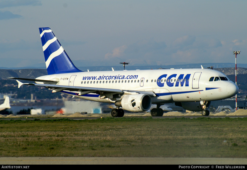Aircraft Photo of F-GYFM | Airbus A319-112 | CCM Airlines - Compagnie Corse Méditerranée | AirHistory.net #213956