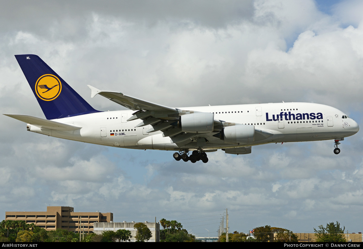 Aircraft Photo of D-AIML | Airbus A380-841 | Lufthansa | AirHistory.net #214038