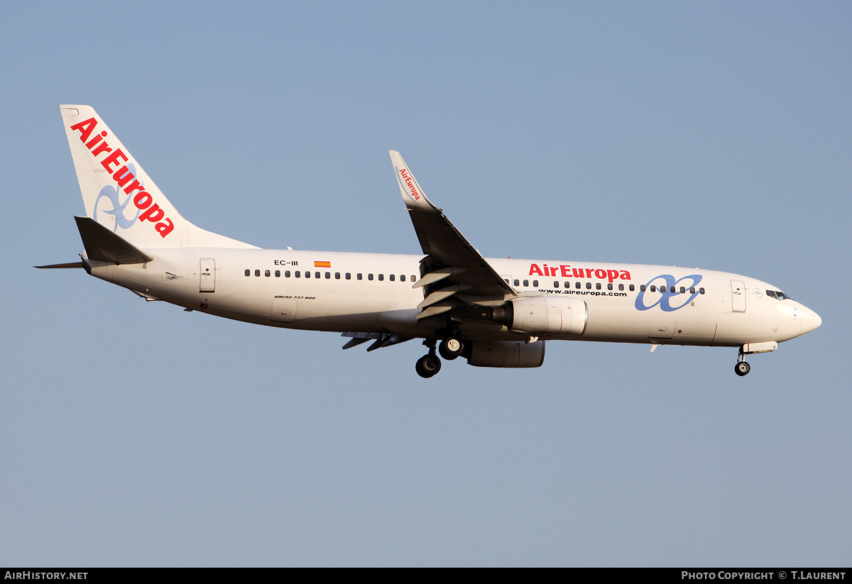 Aircraft Photo of EC-III | Boeing 737-86Q | Air Europa | AirHistory.net #214079