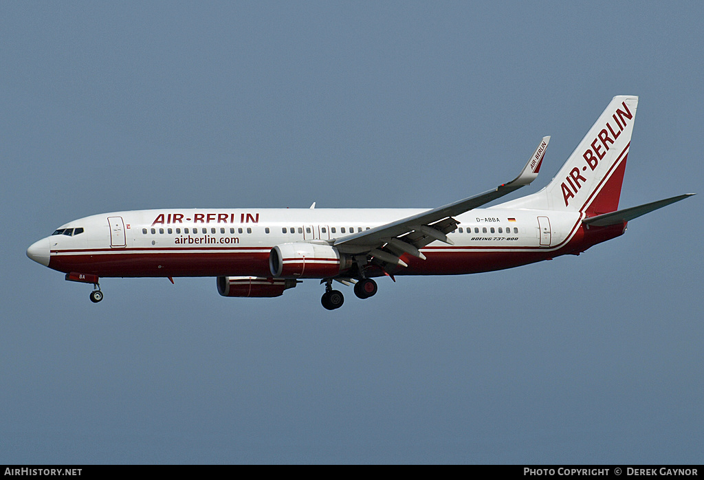 Aircraft Photo of D-ABBA | Boeing 737-86J | Air Berlin | AirHistory.net #214133