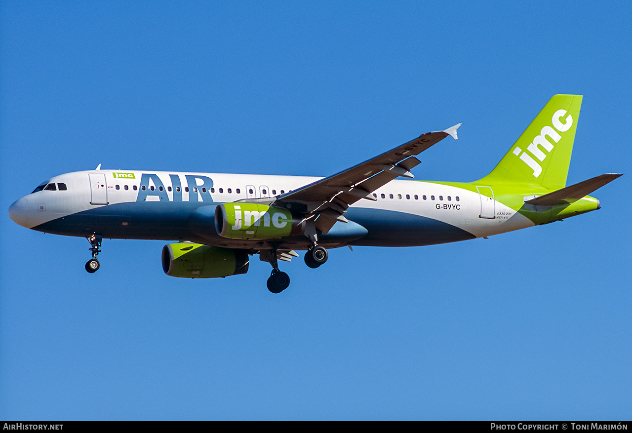 Aircraft Photo of G-BVYC | Airbus A320-231 | JMC Air | AirHistory.net #214213