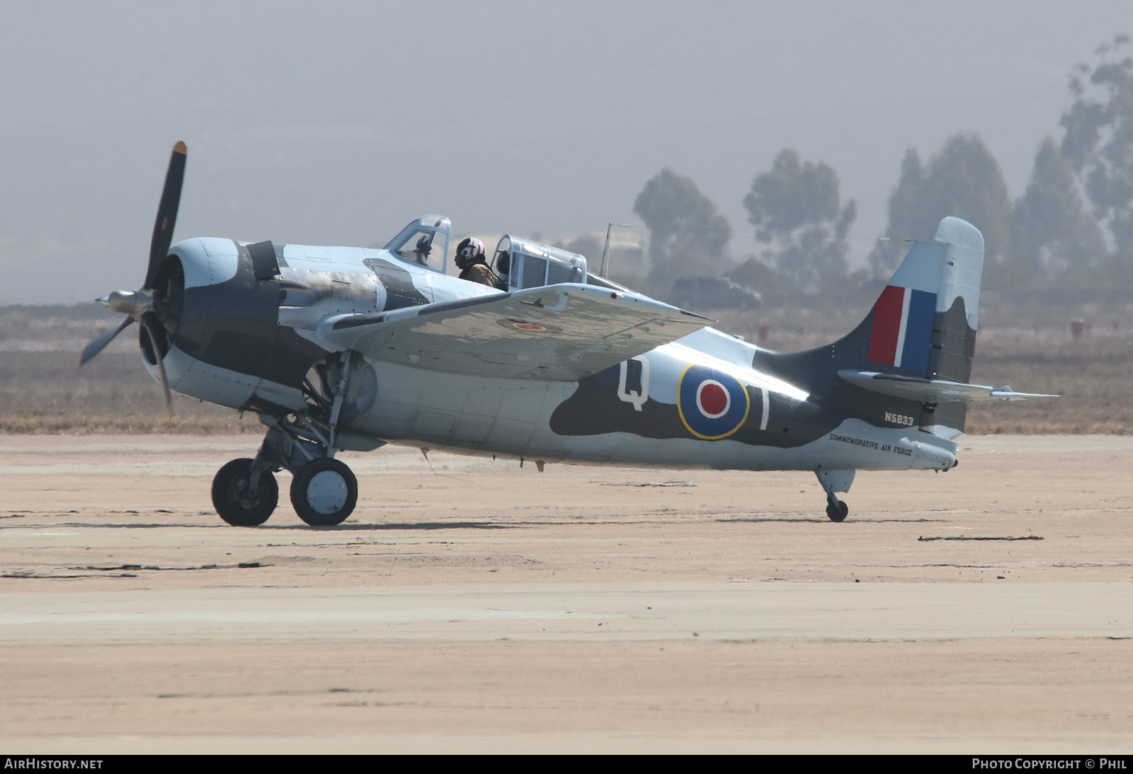 Aircraft Photo of N5833 | Grumman FM-2 Wildcat | Commemorative Air Force | UK - Navy | AirHistory.net #214269