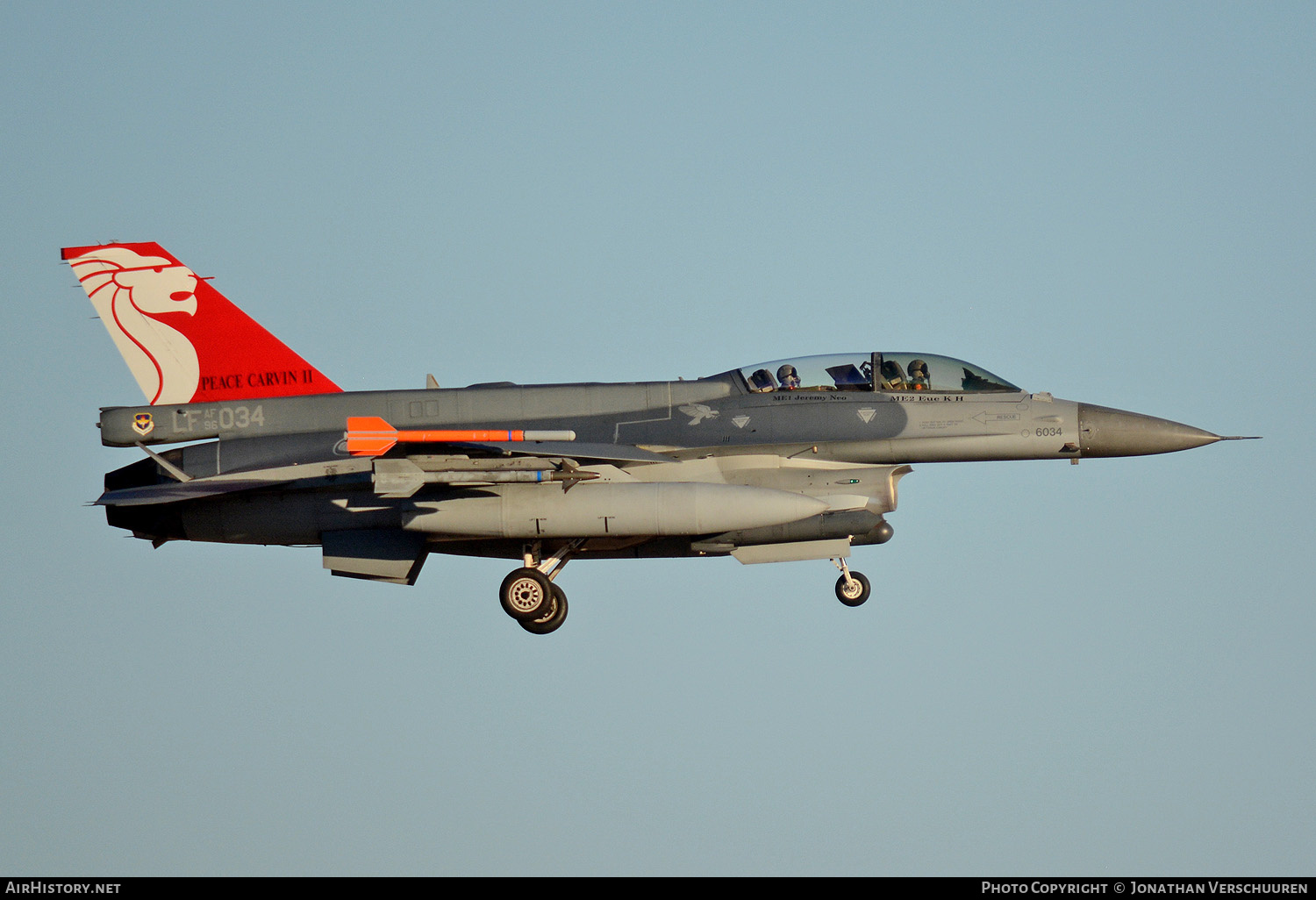 Aircraft Photo of 96-5034 / AF96-034 | Lockheed Martin F-16D Fighting Falcon | USA - Air Force | AirHistory.net #214367