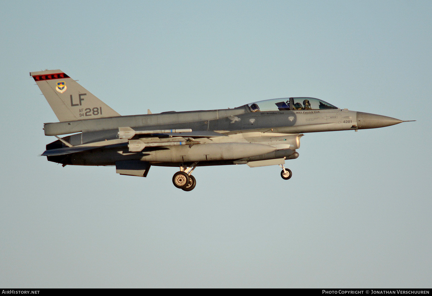 Aircraft Photo of 94-0281 / AF94-281 | Lockheed Martin F-16D Fighting Falcon | USA - Air Force | AirHistory.net #214388