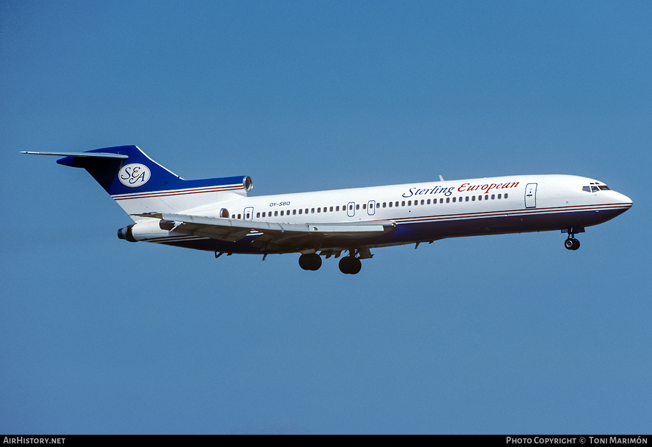Aircraft Photo of OY-SBO | Boeing 727-2K3/Adv | Sterling European Airlines | AirHistory.net #214456