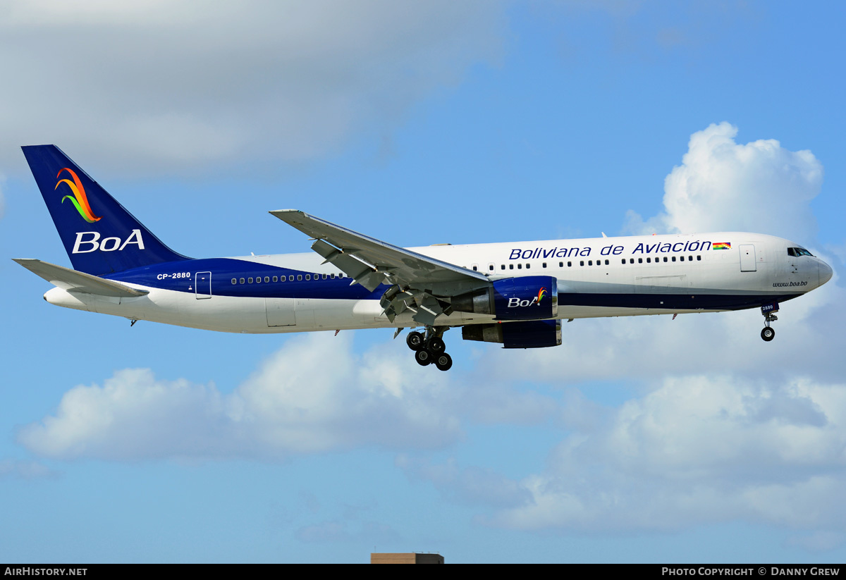 Aircraft Photo of CP-2880 | Boeing 767-33A/ER | Boliviana de Aviación - BoA | AirHistory.net #214500