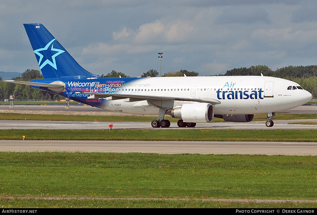 Aircraft Photo of C-FDAT | Airbus A310-308/ET | Air Transat | AirHistory.net #214532