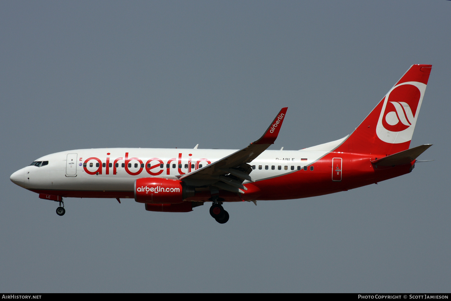 Aircraft Photo of D-ABLE | Boeing 737-76J | Air Berlin | AirHistory.net #214545