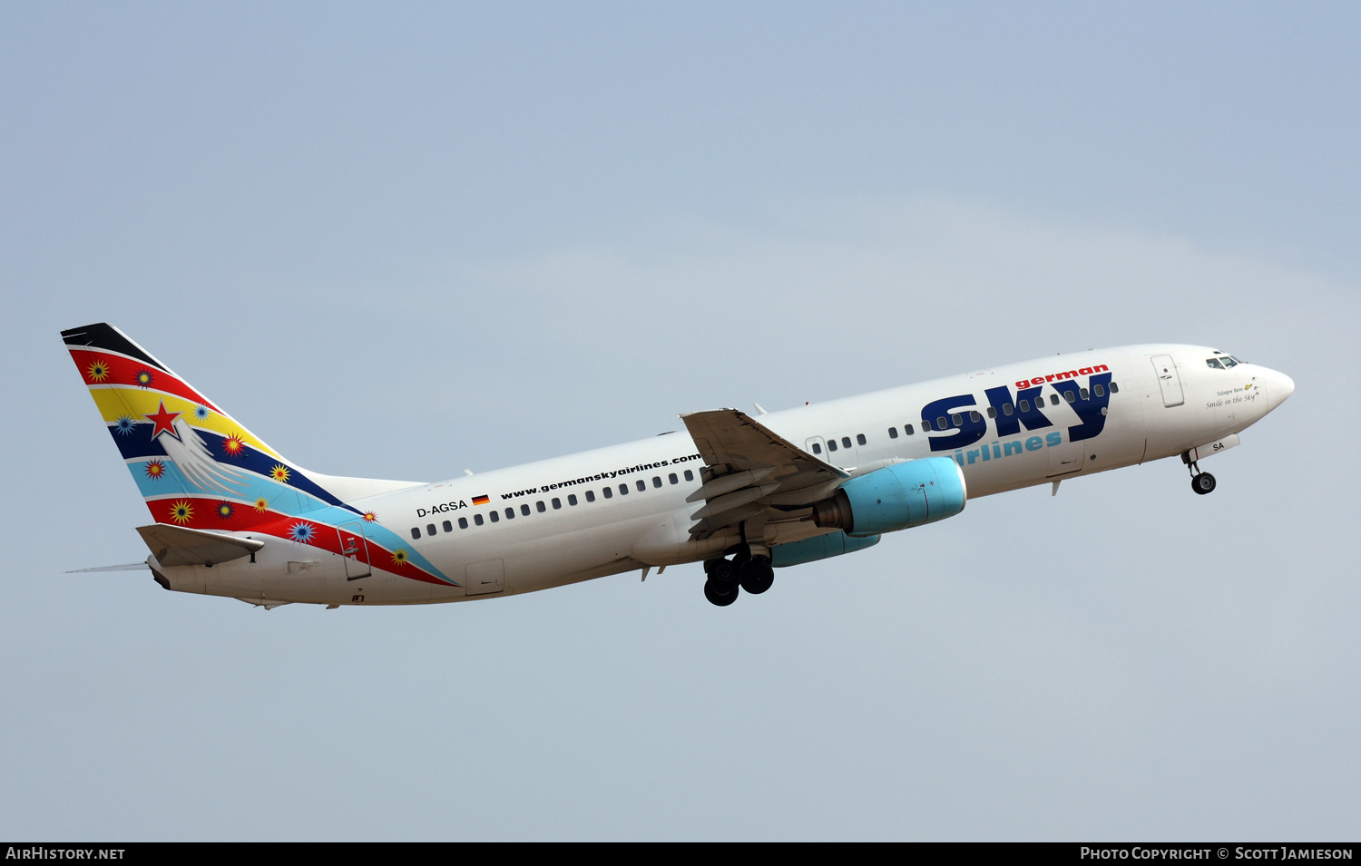 Aircraft Photo of D-AGSA | Boeing 737-883 | German Sky Airlines | AirHistory.net #214551