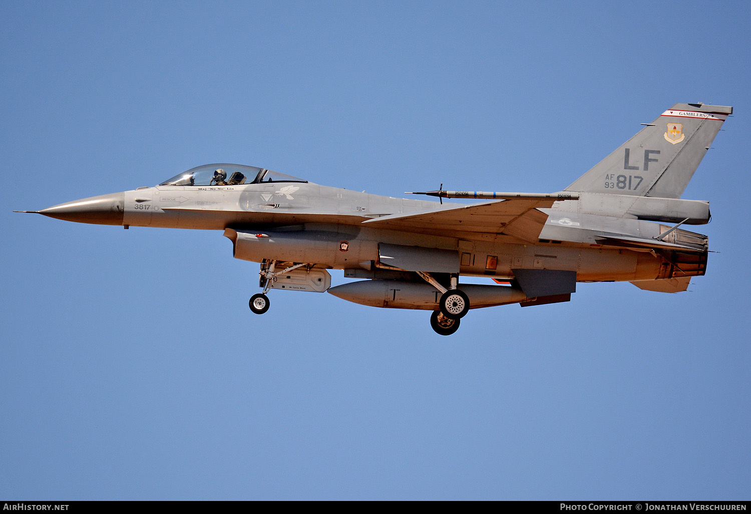 Aircraft Photo of 93-0817 / AF93-817 | General Dynamics F-16A Fighting Falcon | USA - Air Force | AirHistory.net #214557