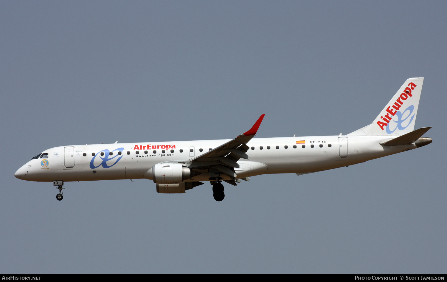 Aircraft Photo of EC-KYO | Embraer 195SR (ERJ-190-200SR) | Air Europa | AirHistory.net #214594
