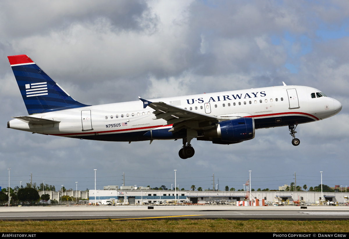 Aircraft Photo of N755US | Airbus A319-112 | US Airways | AirHistory.net #214638