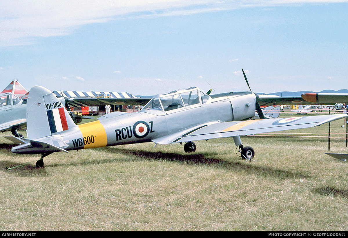 Aircraft Photo of VH-RCU / WB600 | De Havilland DHC-1 Chipmunk Mk22 | UK - Air Force | AirHistory.net #214698