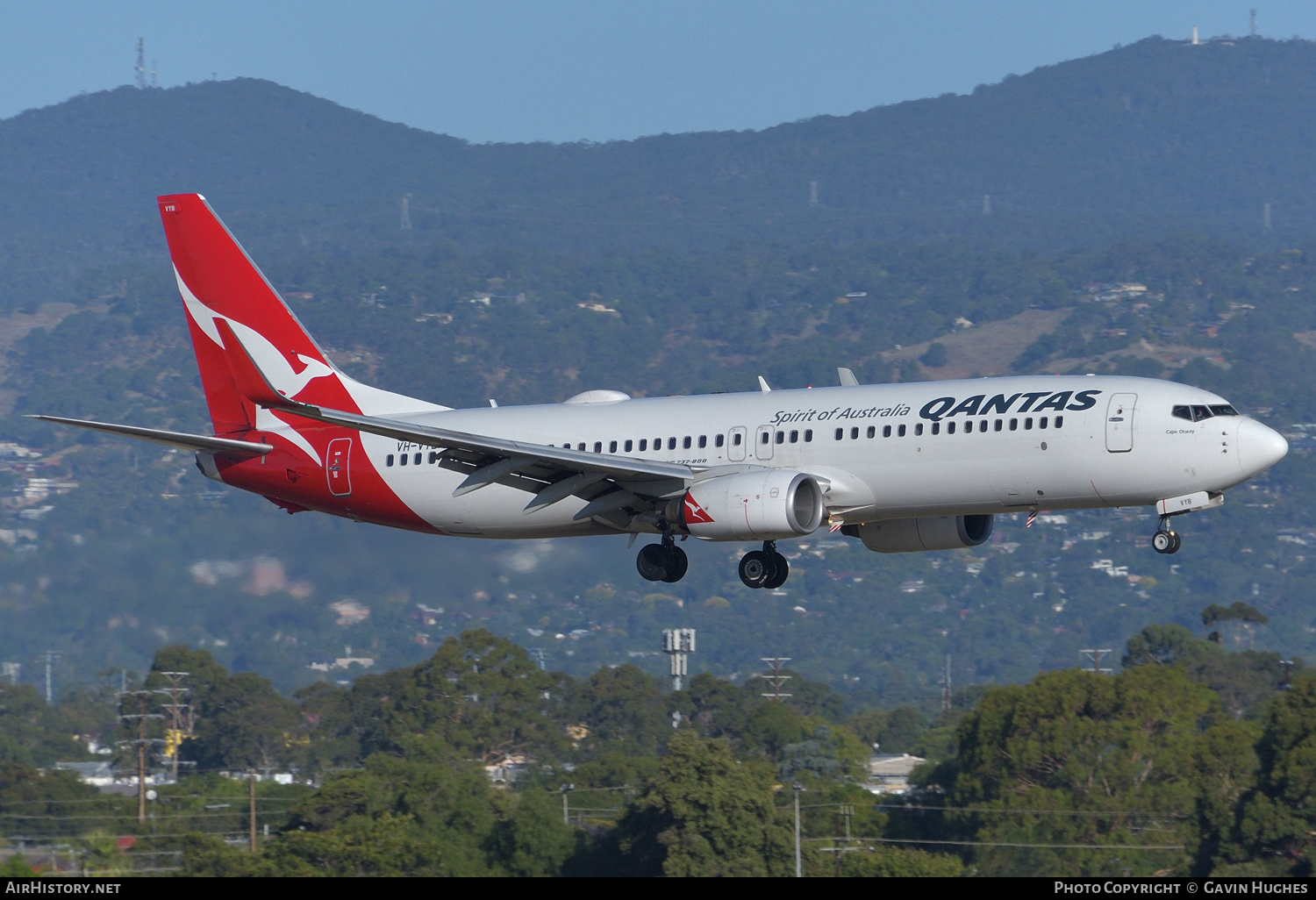 Aircraft Photo of VH-VYB | Boeing 737-838 | Qantas | AirHistory.net #214720