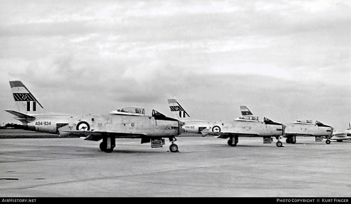 Aircraft Photo of A94-934 | Commonwealth CA-27 Sabre Mk31 | Australia - Air Force | AirHistory.net #214806