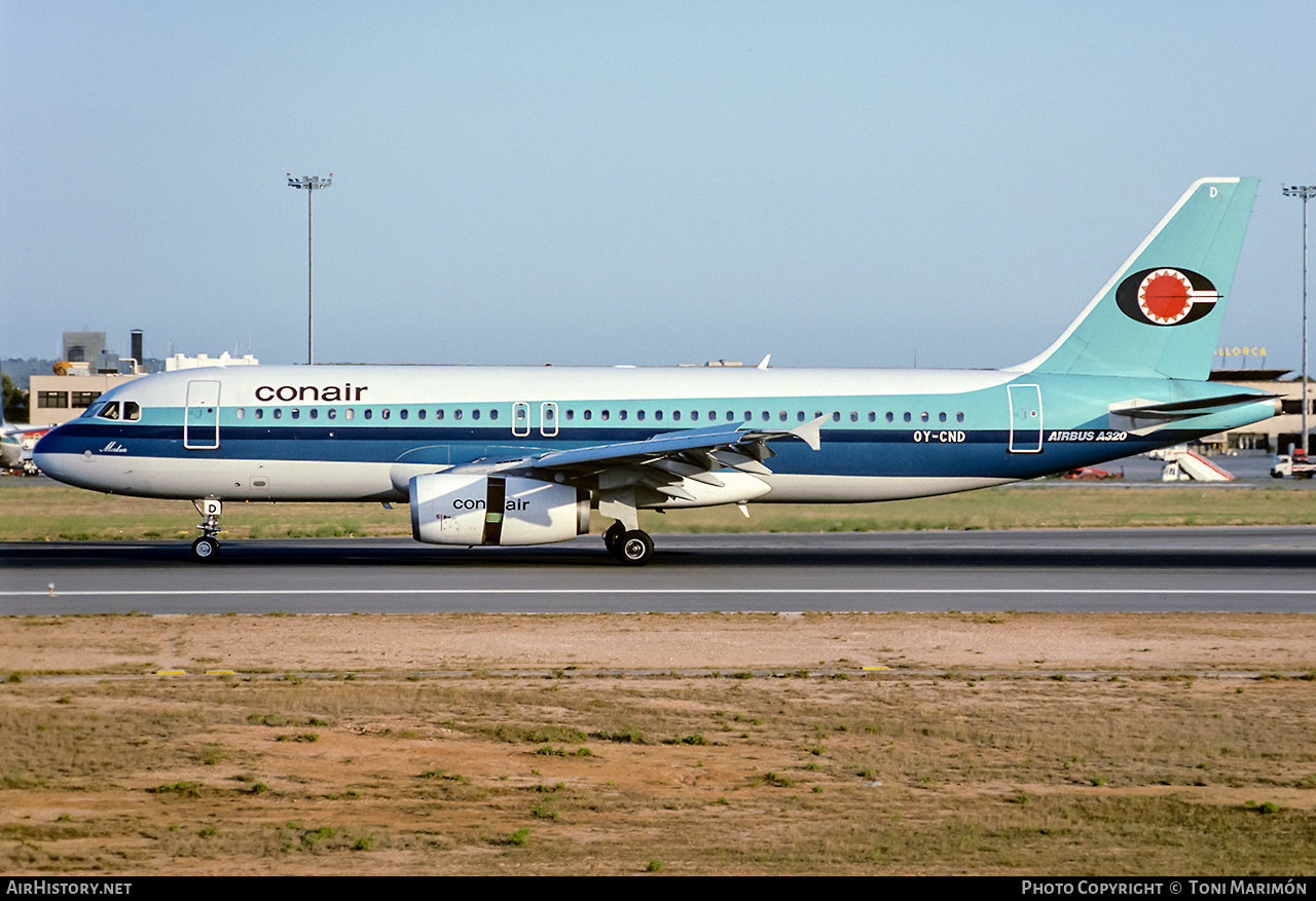 Aircraft Photo of OY-CND | Airbus A320-231 | Conair of Scandinavia | AirHistory.net #214810