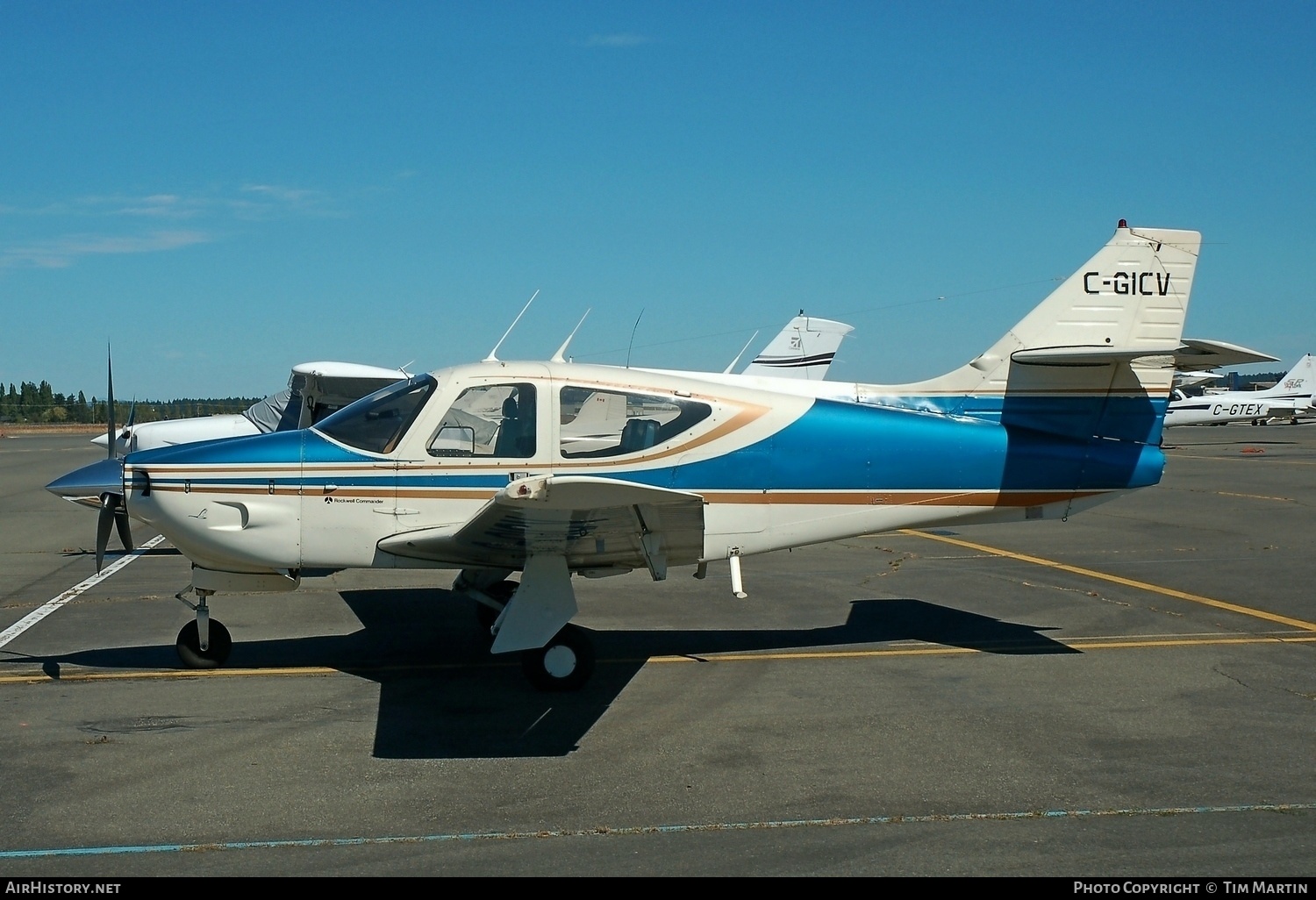 Aircraft Photo of C-GICV | Rockwell Commander 112A | AirHistory.net #214950