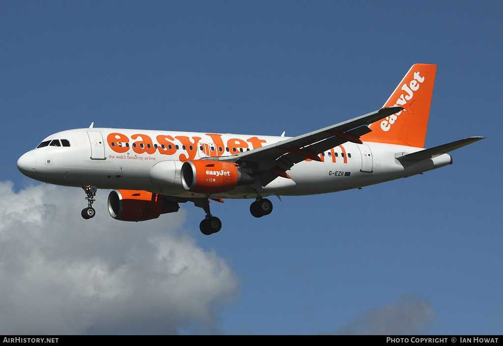 Aircraft Photo of G-EZII | Airbus A319-111 | EasyJet | AirHistory.net #215028