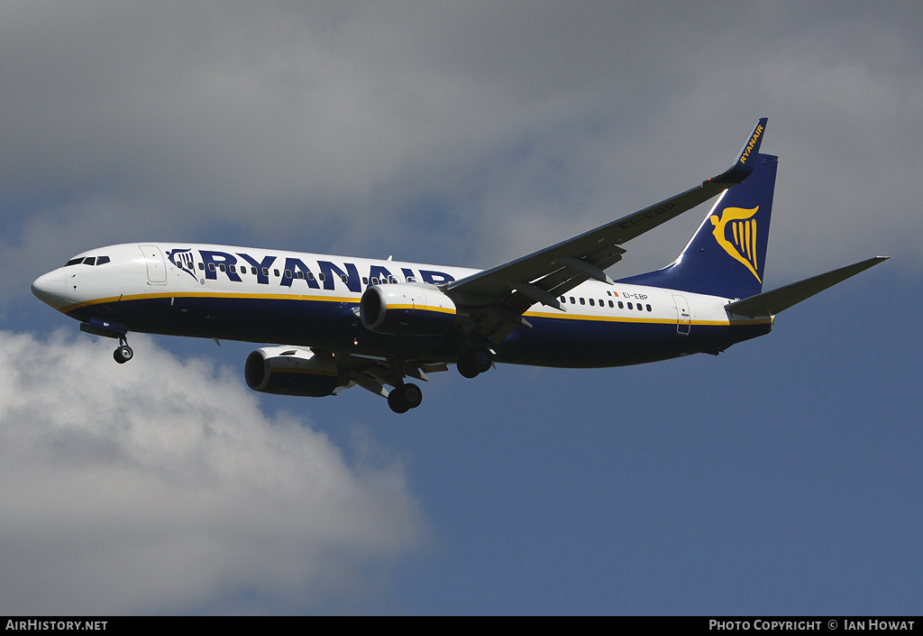 Aircraft Photo of EI-EBP | Boeing 737-8AS | Ryanair | AirHistory.net #215038