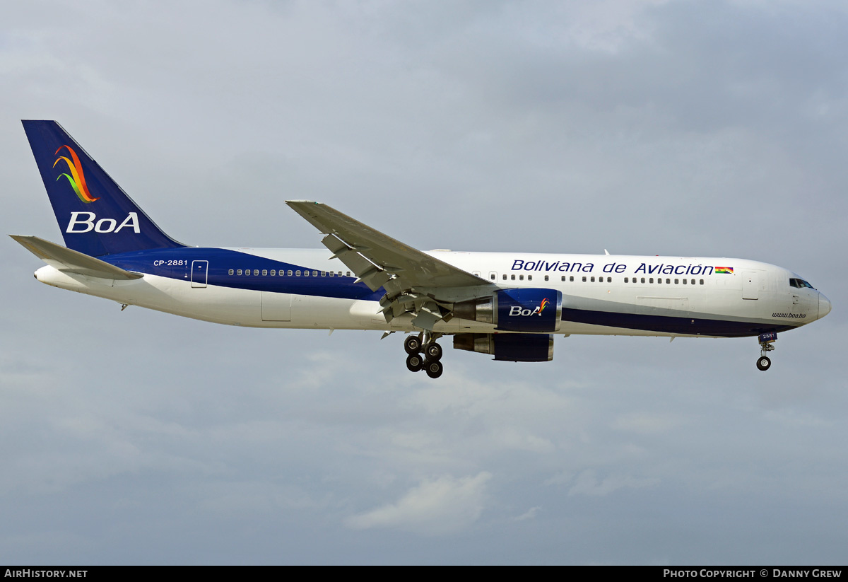 Aircraft Photo of CP-2881 | Boeing 767-33A/ER | Boliviana de Aviación - BoA | AirHistory.net #215057
