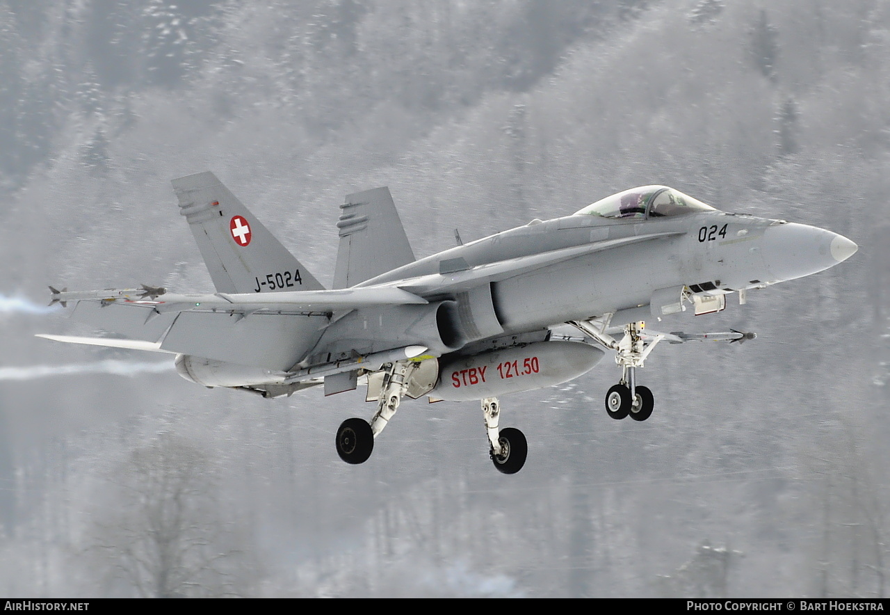 Aircraft Photo of J-5024 | McDonnell Douglas F/A-18C Hornet | Switzerland - Air Force | AirHistory.net #215101