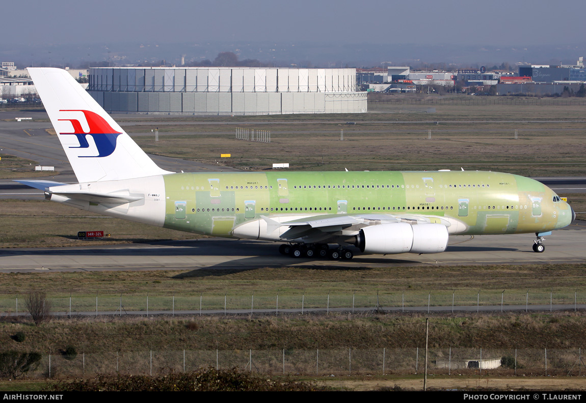 Aircraft Photo of F-WWAJ | Airbus A380-841 | Malaysia Airlines | AirHistory.net #215297