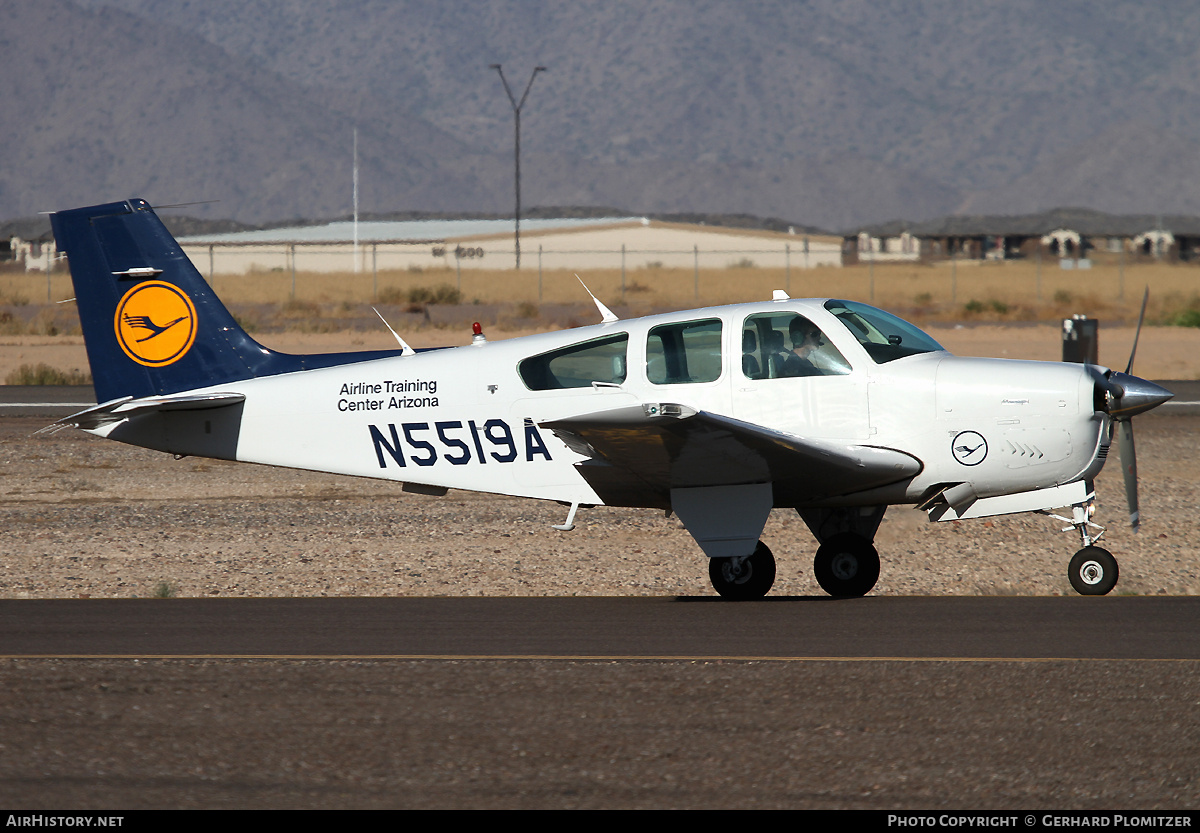 Aircraft Photo of N5519A | Beech F33A Bonanza | Lufthansa Airline Training Center Arizona | AirHistory.net #215337