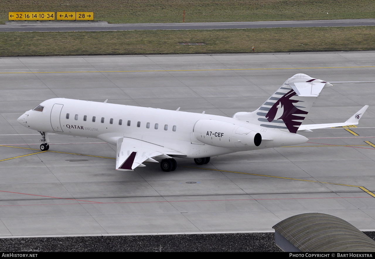 Aircraft Photo of A7-CEF | Bombardier Global Express (BD-700-1A10) | Qatar Executive | AirHistory.net #215379