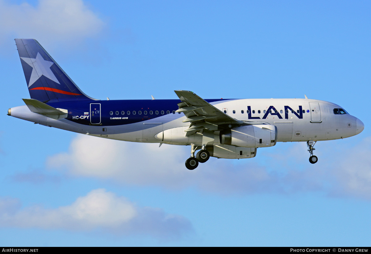 Aircraft Photo of HC-CPY | Airbus A319-132 | LAN Airlines - Línea Aérea Nacional | AirHistory.net #215450