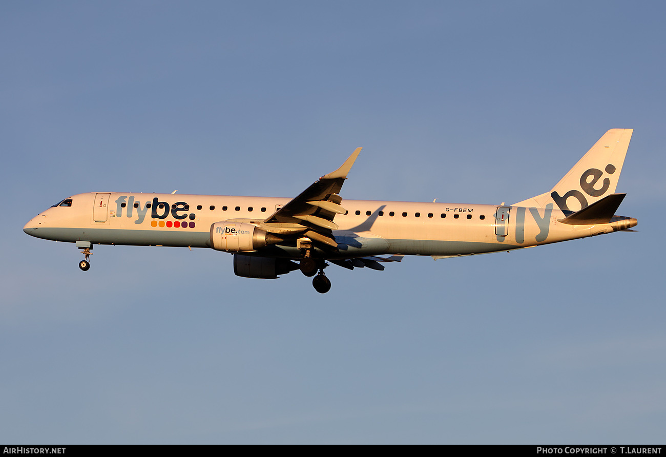 Aircraft Photo of G-FBEM | Embraer 195LR (ERJ-190-200LR) | Flybe | AirHistory.net #215461