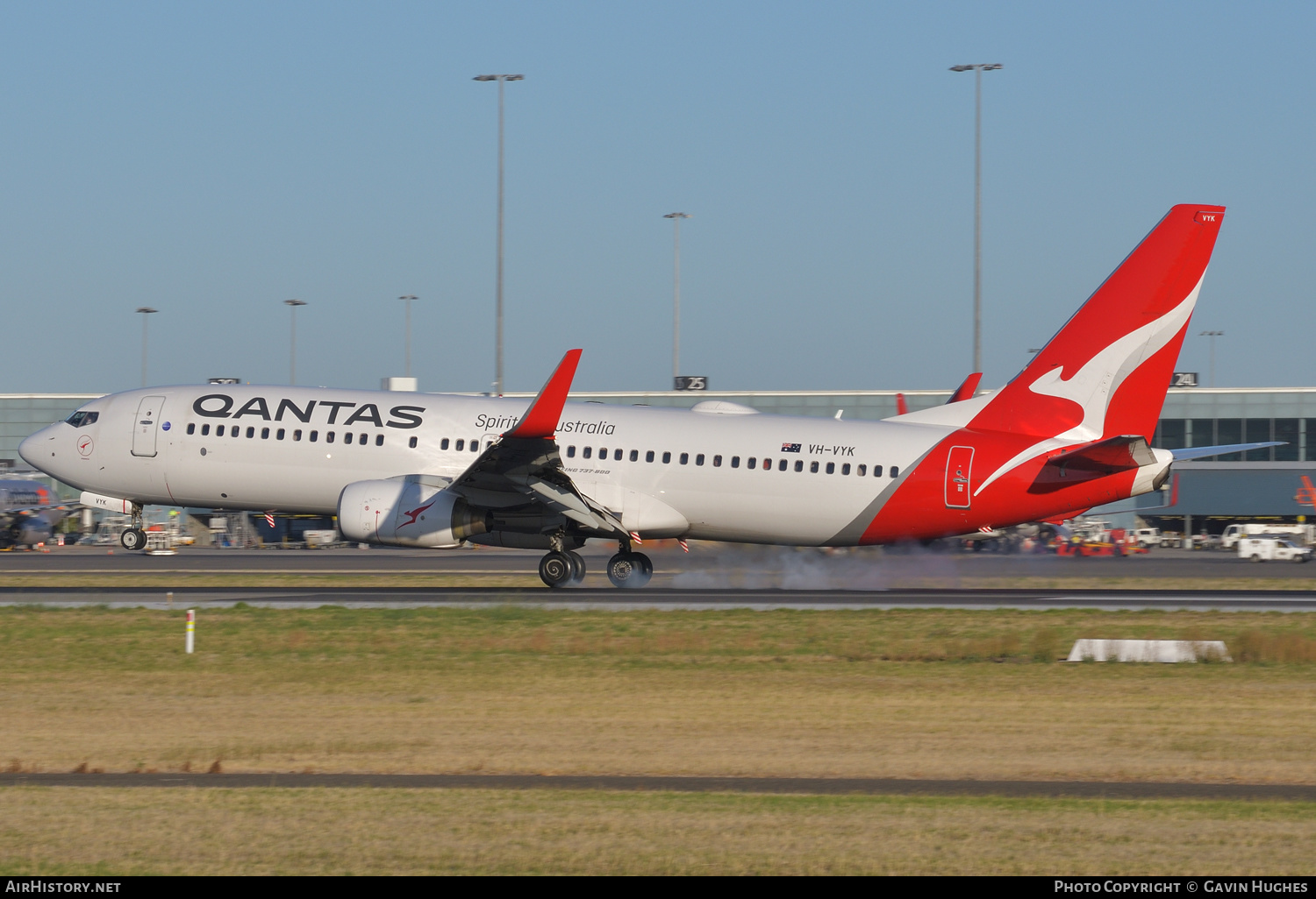 Aircraft Photo of VH-VYK | Boeing 737-838 | Qantas | AirHistory.net #215557