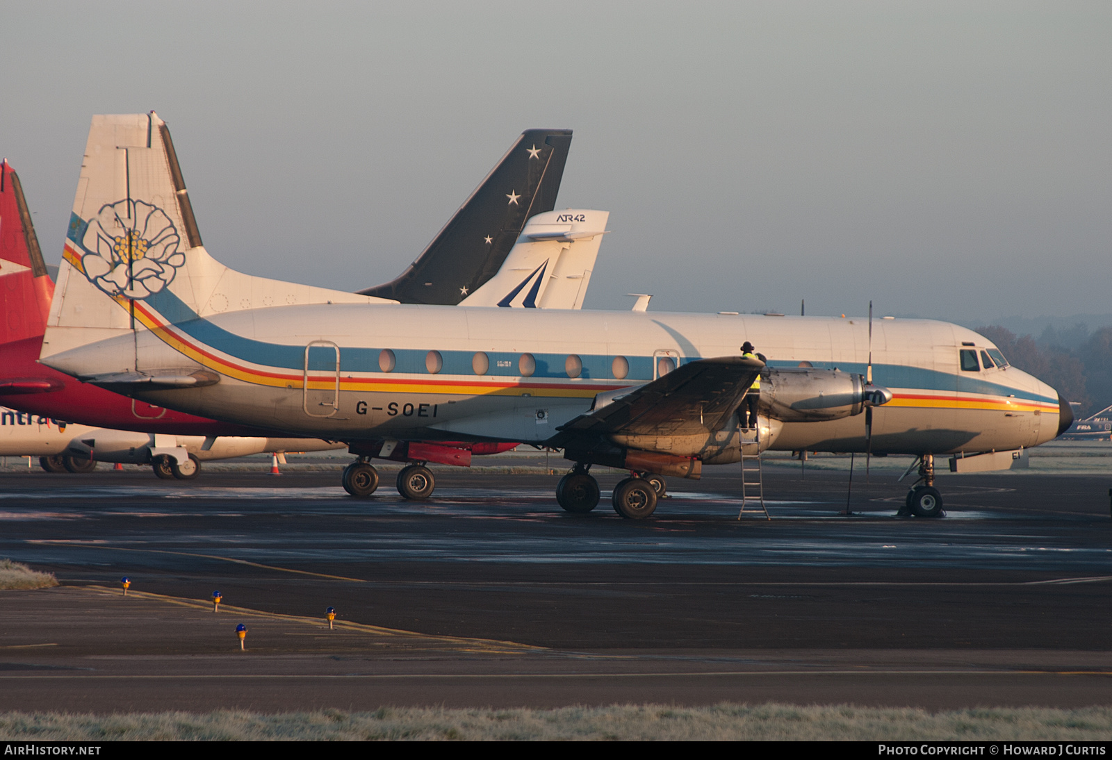 Aircraft Photo of G-SOEI | Hawker Siddeley HS-748 Srs2A/242 | Emerald Airways | AirHistory.net #215769