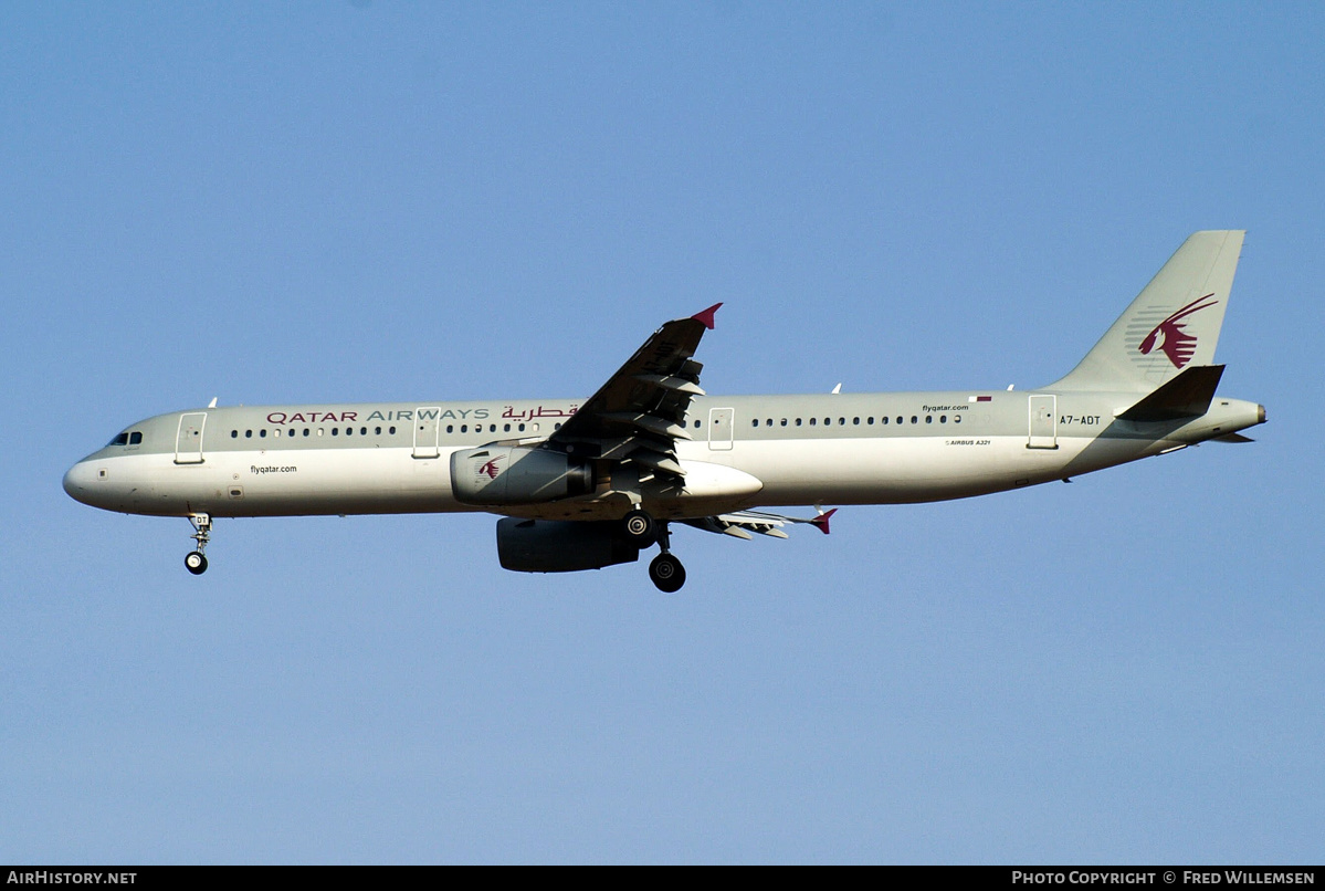 Aircraft Photo of A7-ADT | Airbus A321-231 | Qatar Airways | AirHistory.net #215914