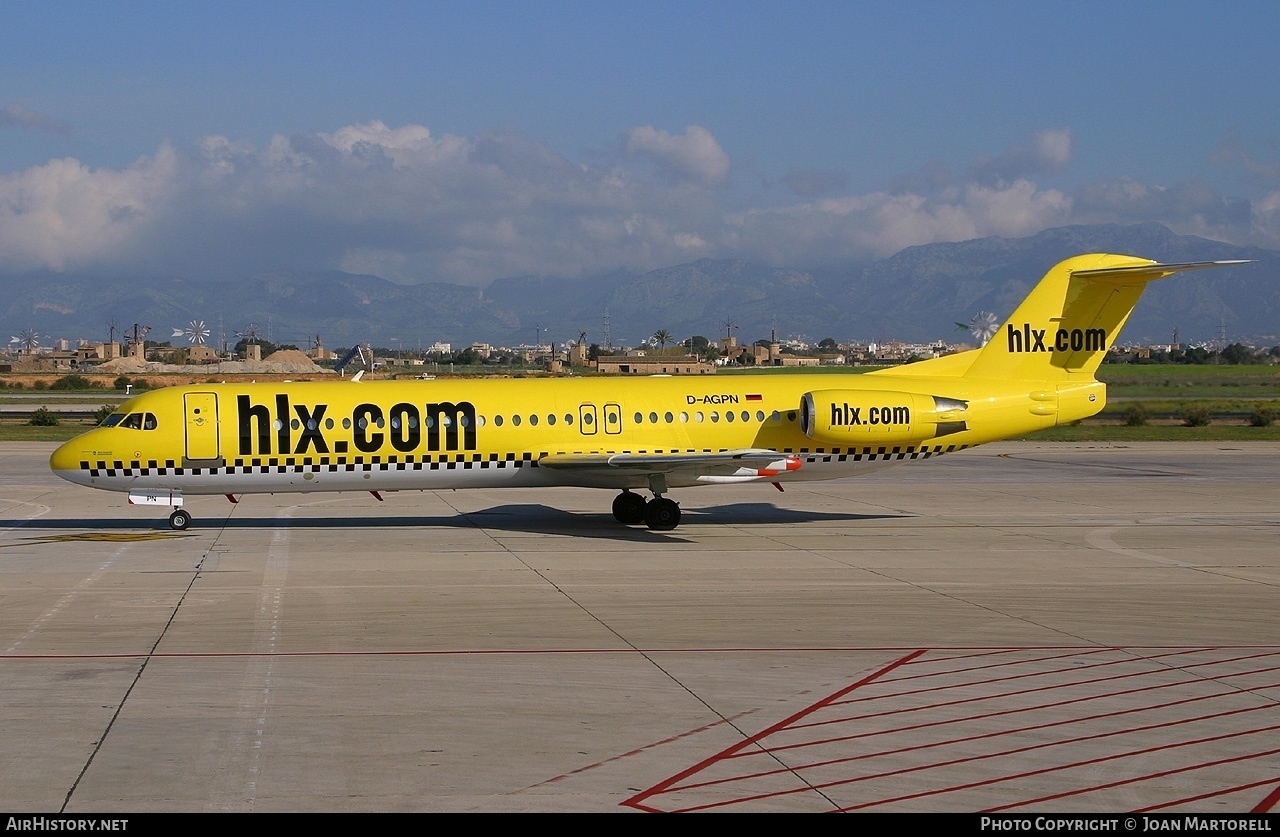 Aircraft Photo of D-AGPN | Fokker 100 (F28-0100) | Hapag-Lloyd Express | AirHistory.net #215933