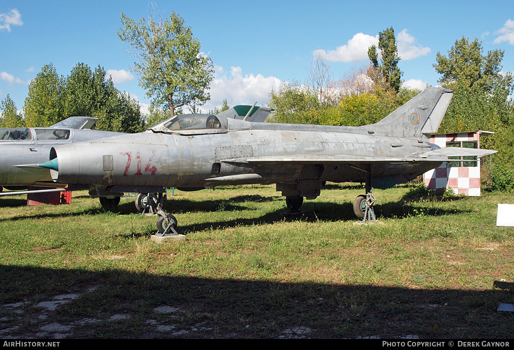 Aircraft Photo of 714 | Mikoyan-Gurevich MiG-21M Lancer A | Romania - Air Force | AirHistory.net #215948