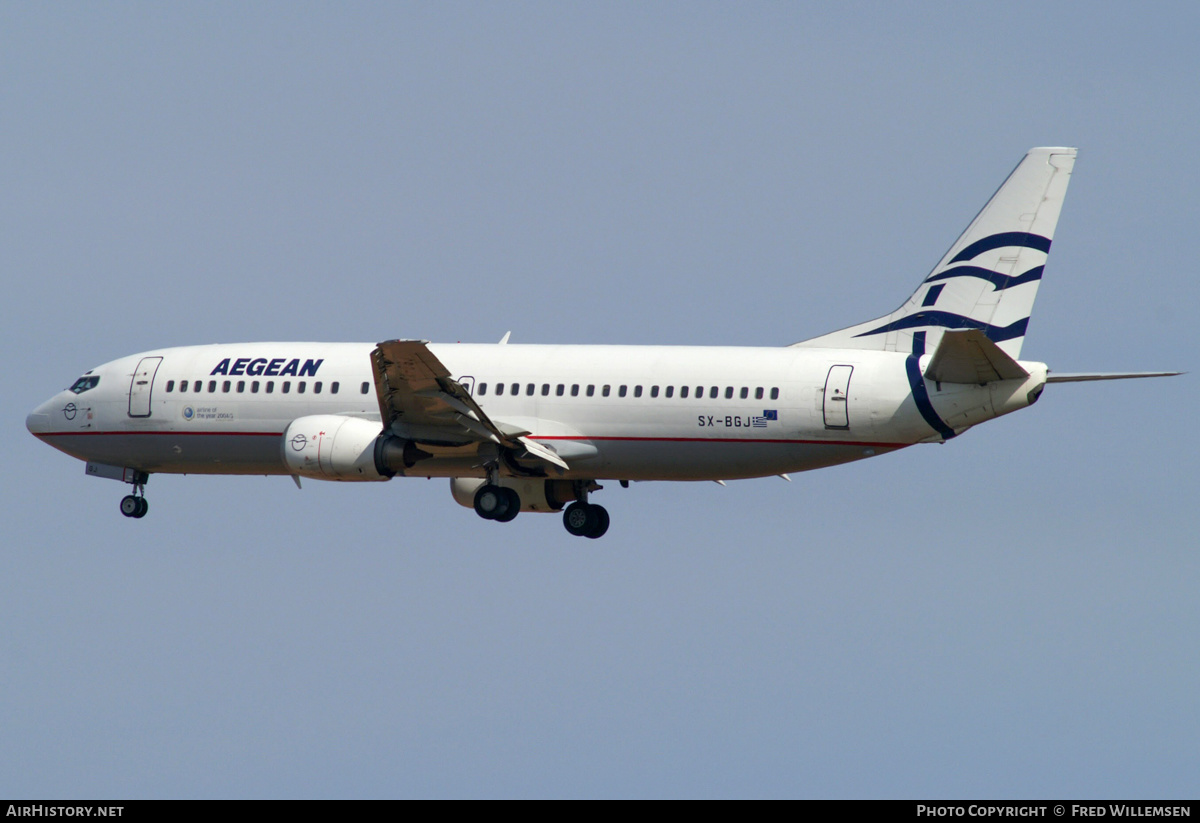 Aircraft Photo of SX-BGJ | Boeing 737-4S3 | Aegean Airlines | AirHistory.net #216015
