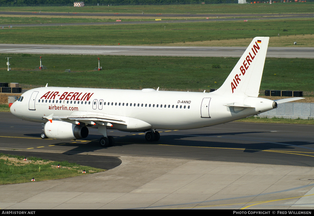 Aircraft Photo of D-ANND | Airbus A320-232 | Air Berlin | AirHistory.net #216084