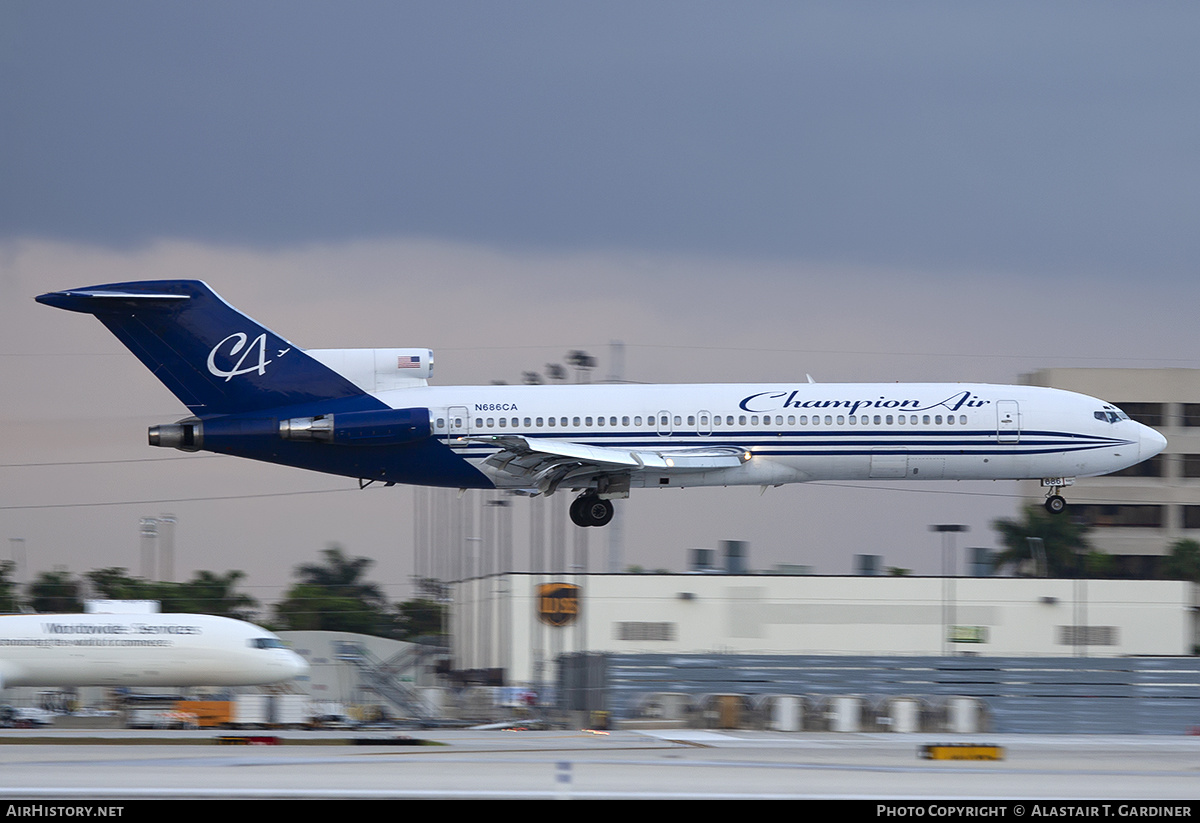 Aircraft Photo of N686CA | Boeing 727-2S7/Adv | Champion Air | AirHistory.net #216220