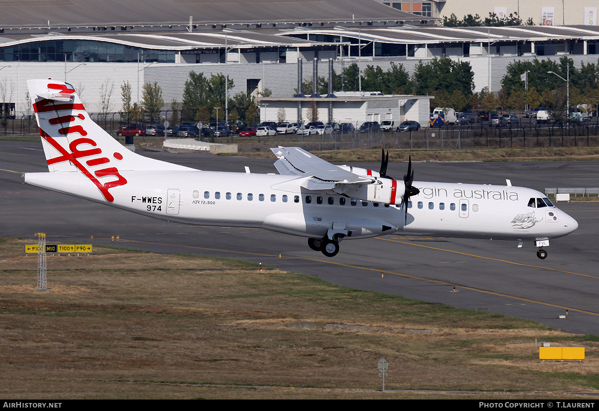 Aircraft Photo of F-WWES | ATR ATR-72-500 (ATR-72-212A) | Virgin Australia Airlines | AirHistory.net #216248
