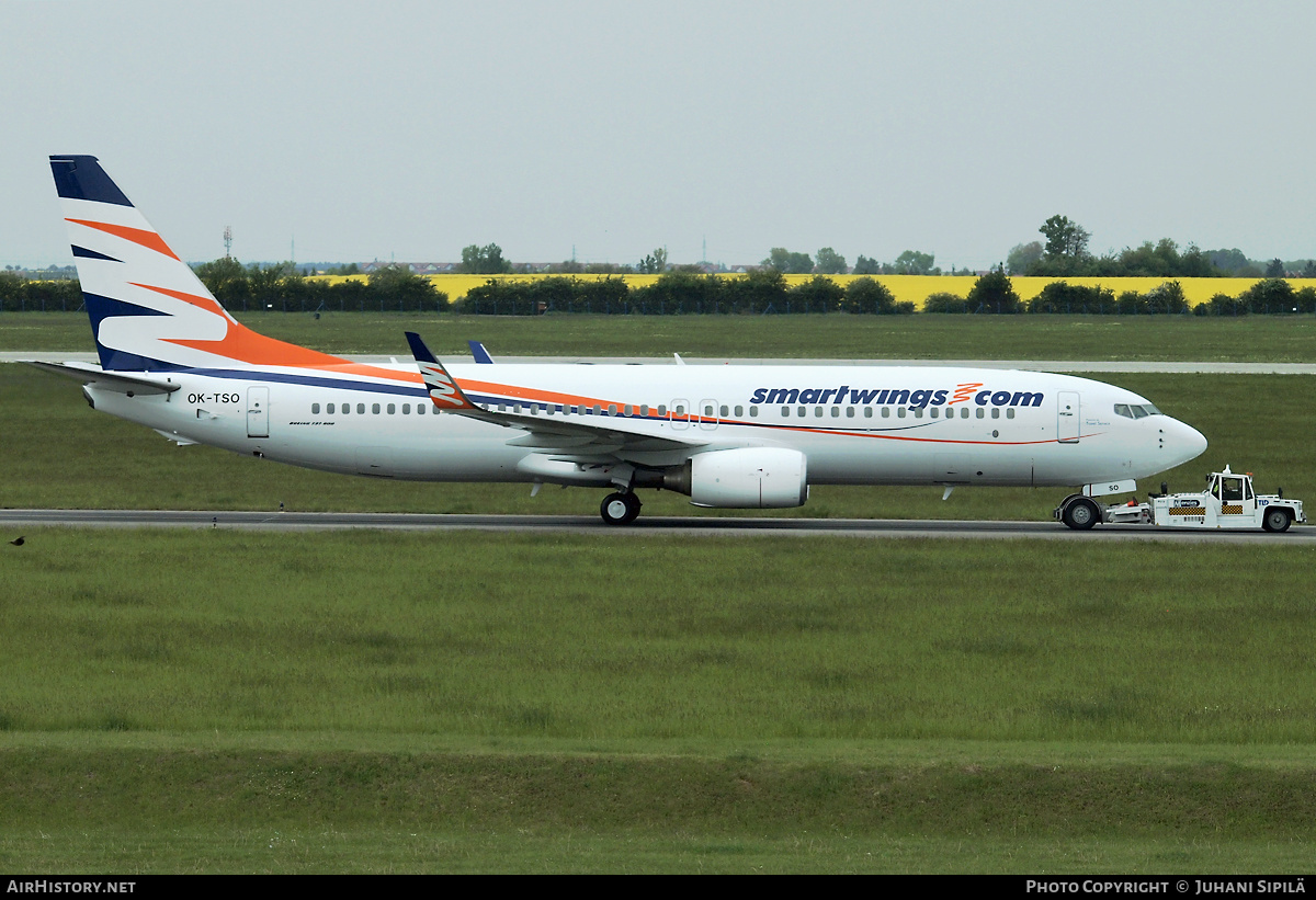Aircraft Photo of OK-TSO | Boeing 737-8GQ | Smartwings | AirHistory.net #216330
