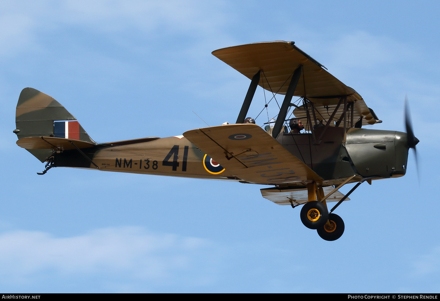 Aircraft Photo of G-ANEW / NM138 | De Havilland D.H. 82A Tiger Moth | UK - Air Force | AirHistory.net #216481