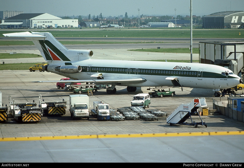 Aircraft Photo of I-DIRU | Boeing 727-243/Adv | Alitalia | AirHistory.net #216577