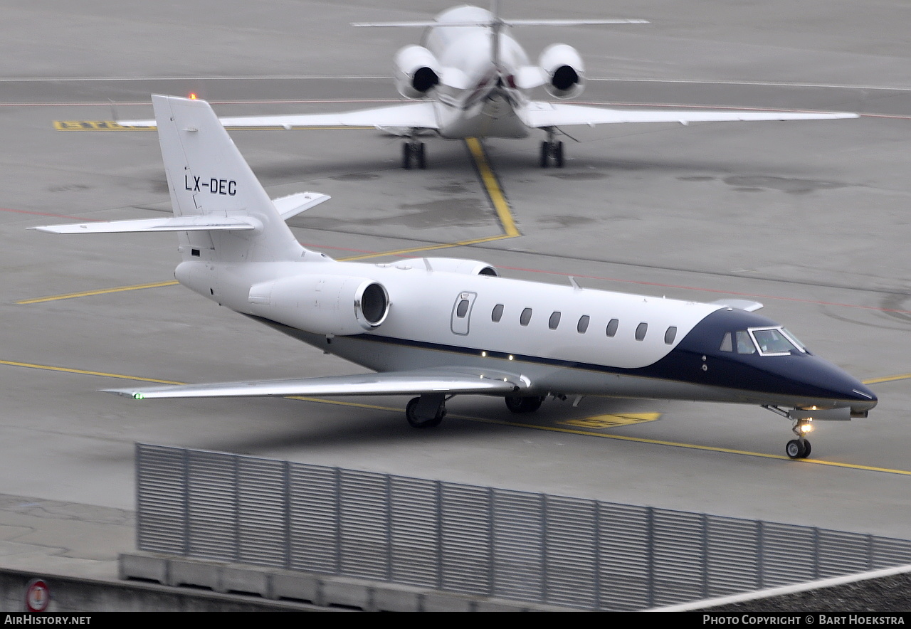 Aircraft Photo of LX-DEC | Cessna 680 Citation Sovereign | AirHistory.net #216730