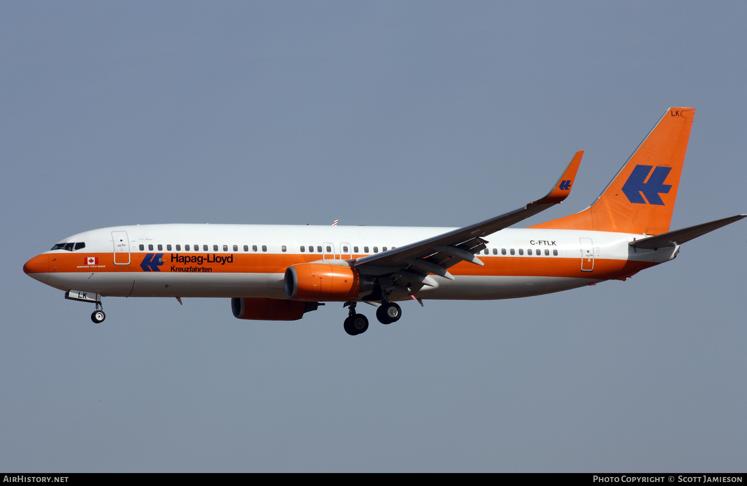 Aircraft Photo of C-FTLK | Boeing 737-8K5 | Hapag-Lloyd | AirHistory.net #216873