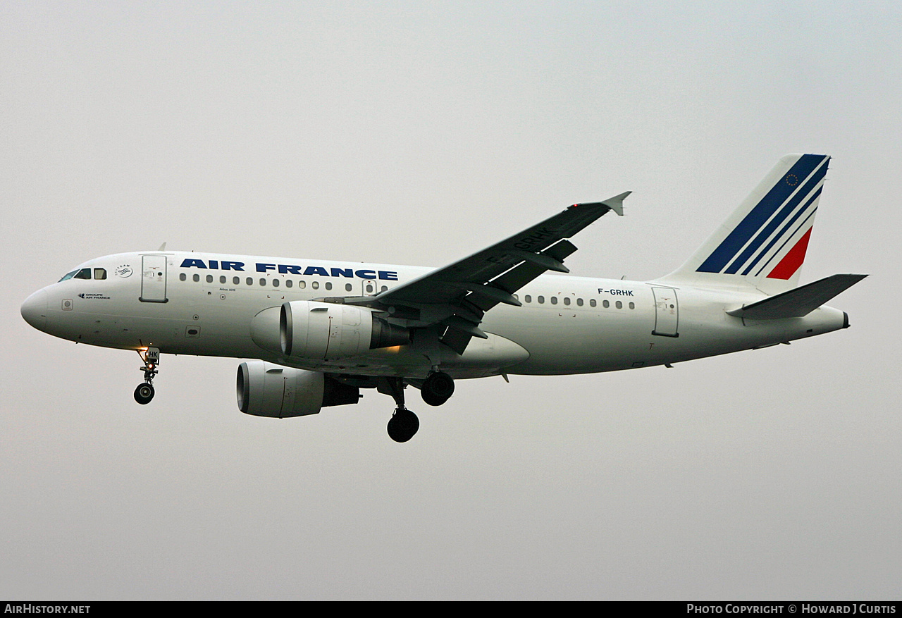 Aircraft Photo of F-GRHK | Airbus A319-111 | Air France | AirHistory.net #216901