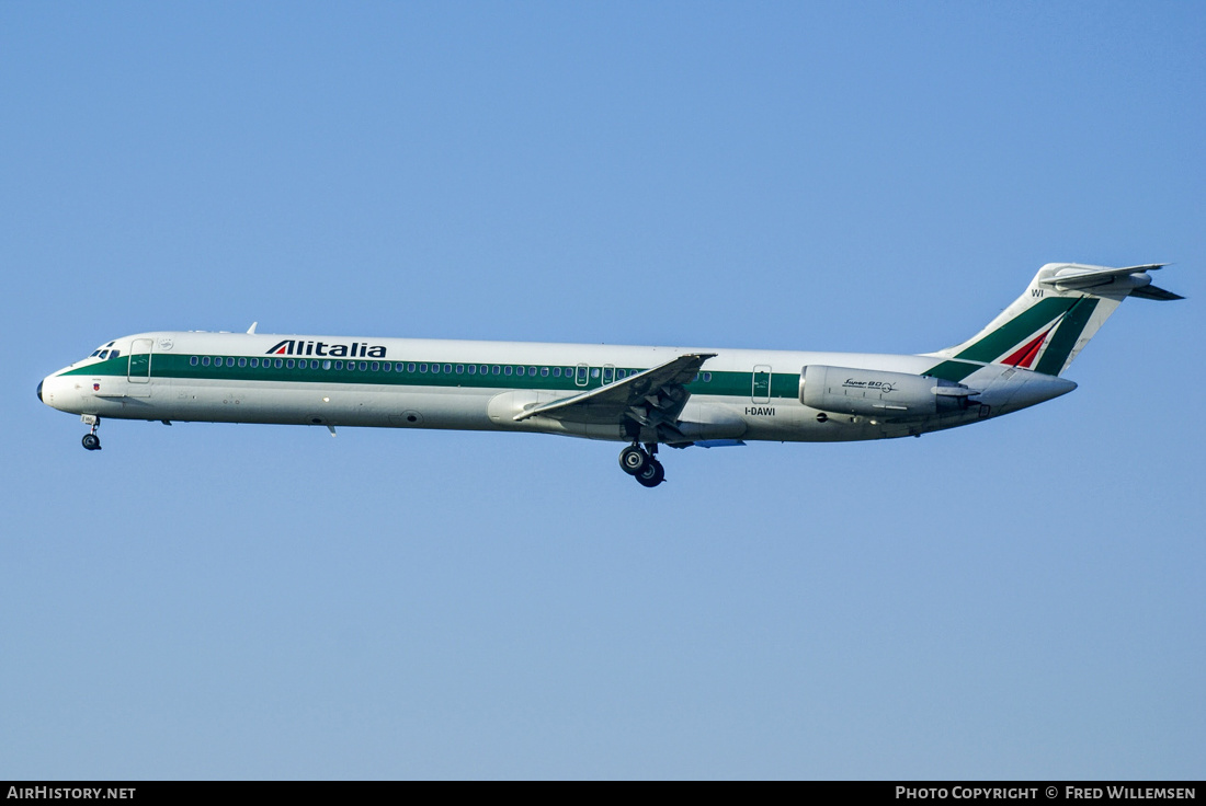 Aircraft Photo of I-DAWI | McDonnell Douglas MD-82 (DC-9-82) | Alitalia | AirHistory.net #216941