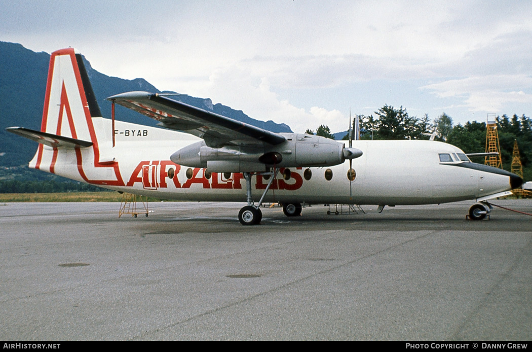Aircraft Photo of F-BYAB | Fokker F27-600 Friendship | Air Alpes | AirHistory.net #216996