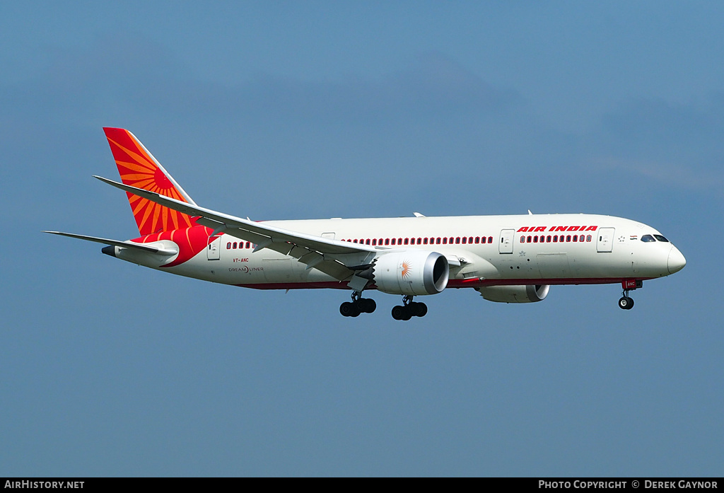 Aircraft Photo of VT-ANC | Boeing 787-8 Dreamliner | Air India | AirHistory.net #217055